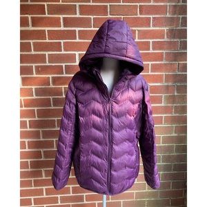 Puffer jacket purple